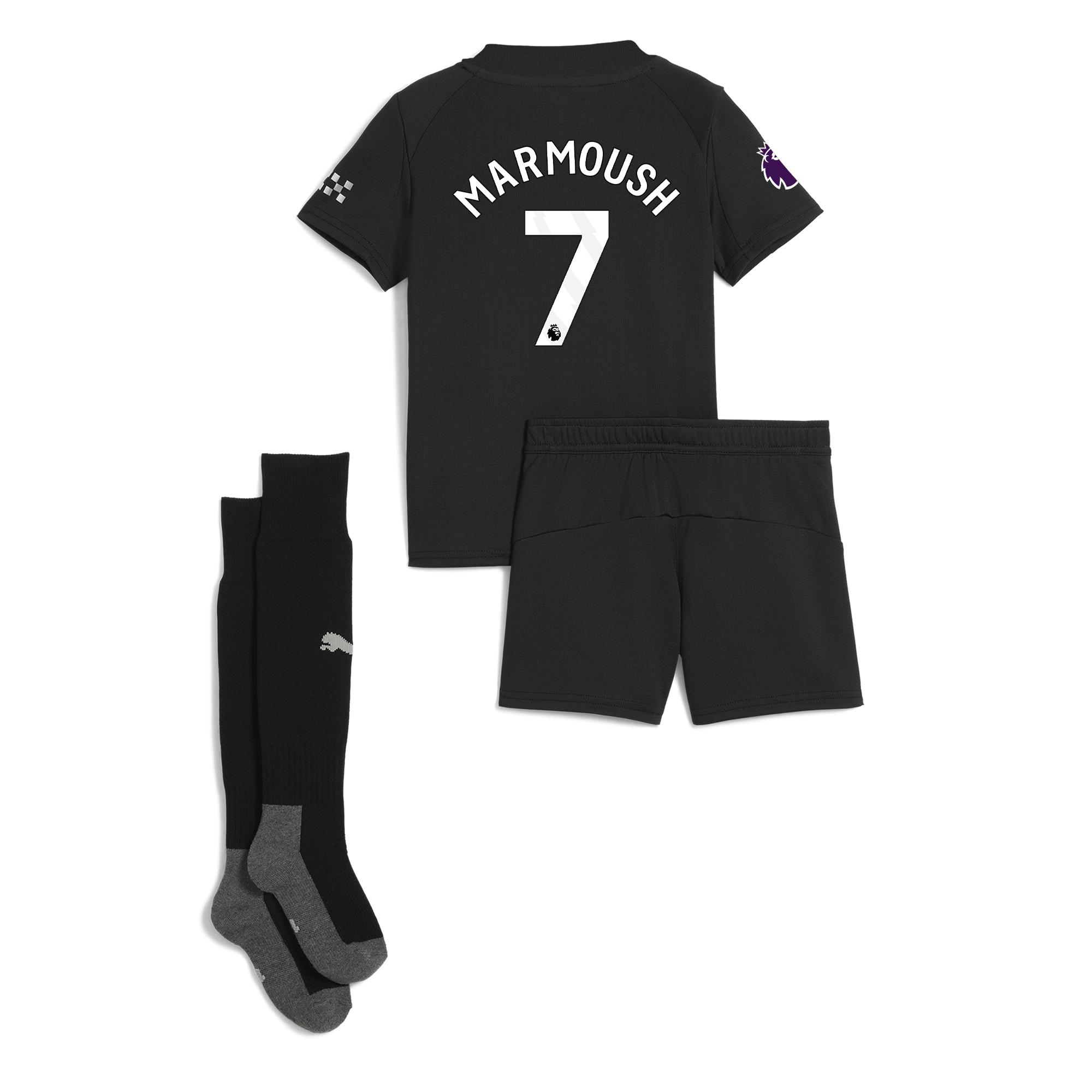 manchester city premier league away mini kit 202526 with marmoush 7 printing Manchester City Shirts | Official Team Gear