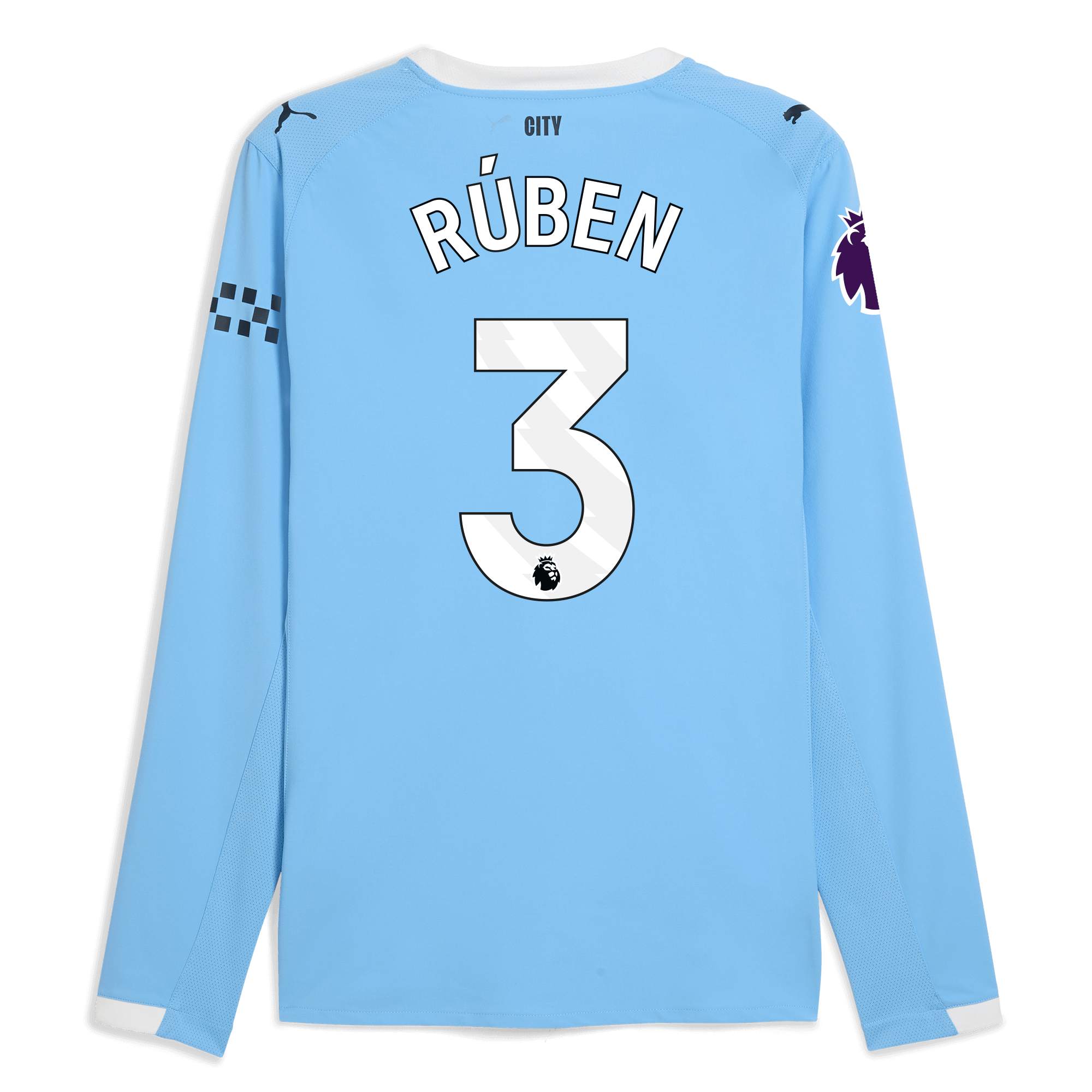 manchester city premier league home authentic jersey 202526 long sleeve with rÚben 3 printing Manchester City Shirts | Official Team Gear