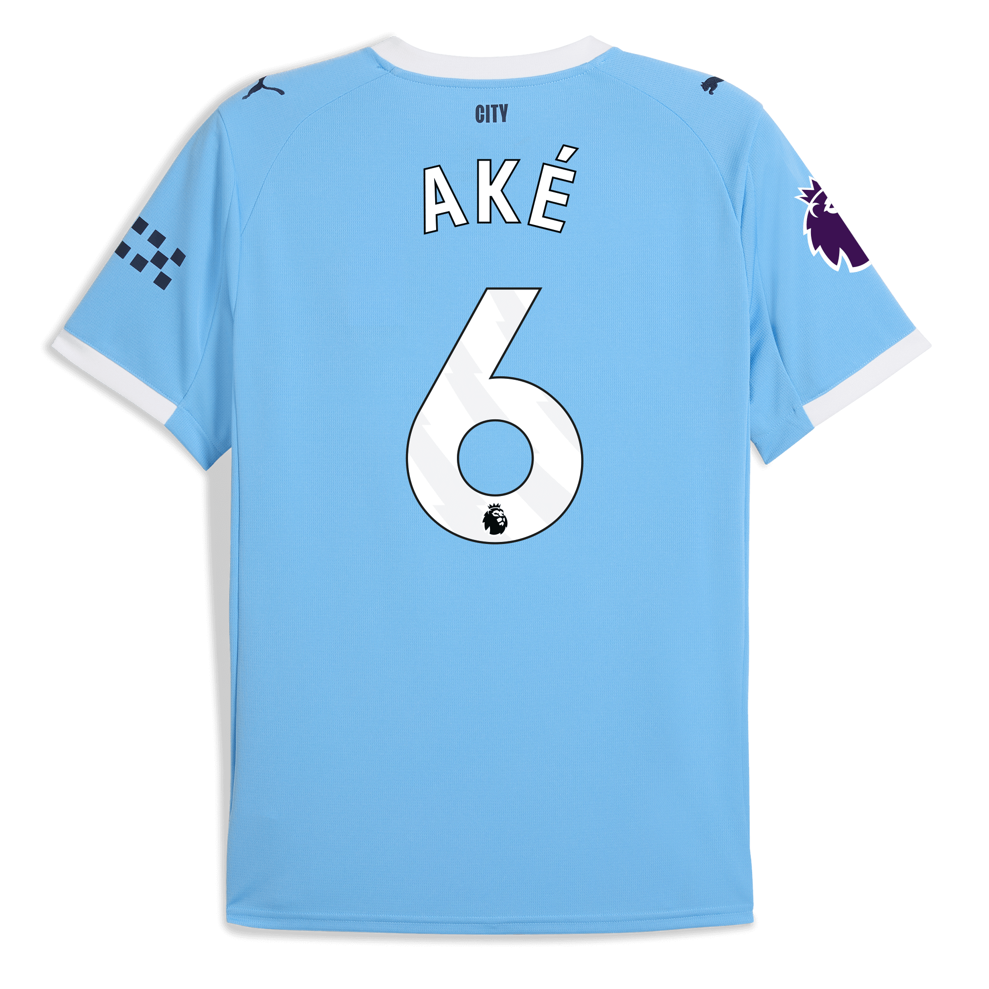 manchester city premier league home jersey 202526 with akÉ 6 printing Manchester City Shirts | Official Team Gear
