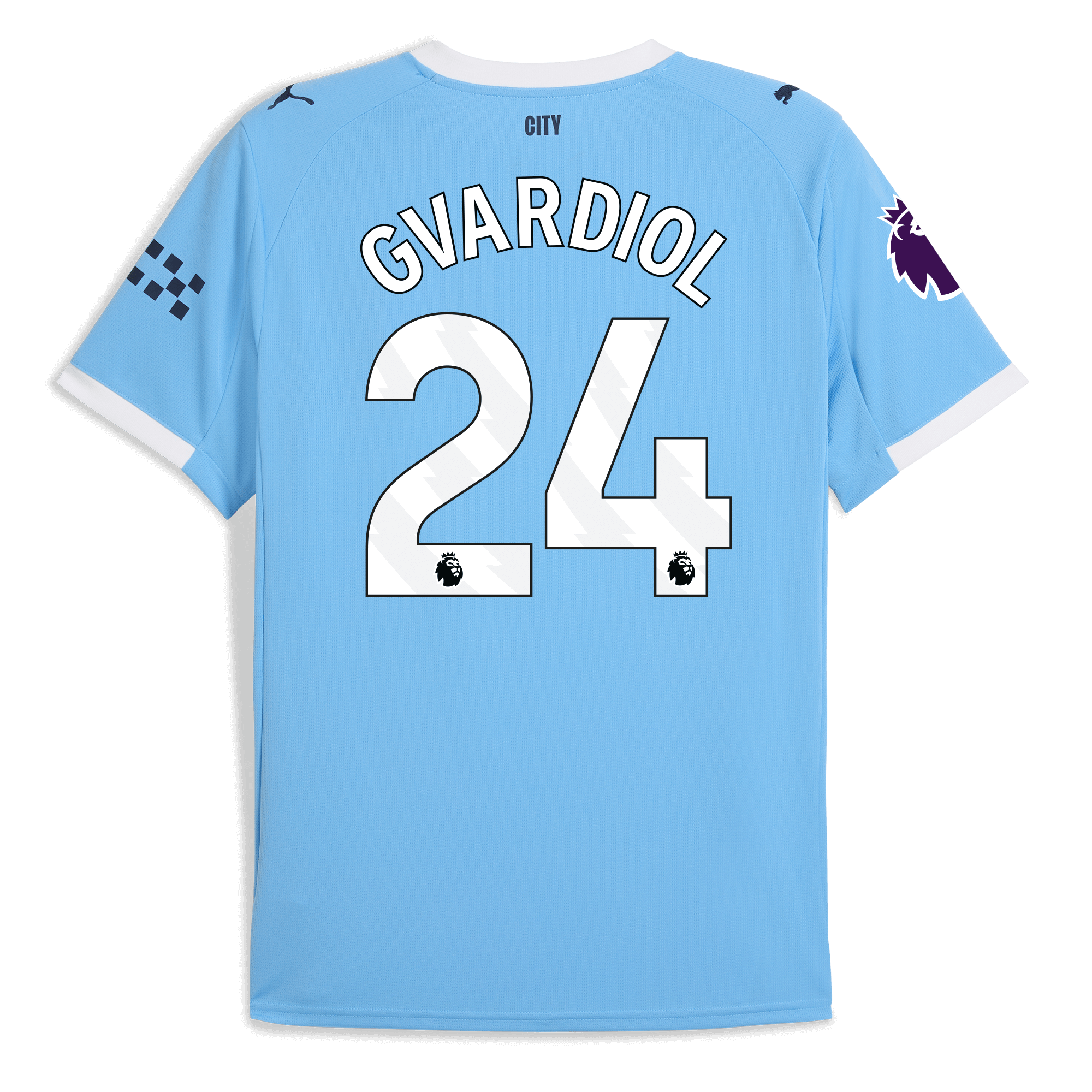 manchester city premier league home jersey 202526 with gvardiol 24 printing Manchester City Shirts | Official Team Gear