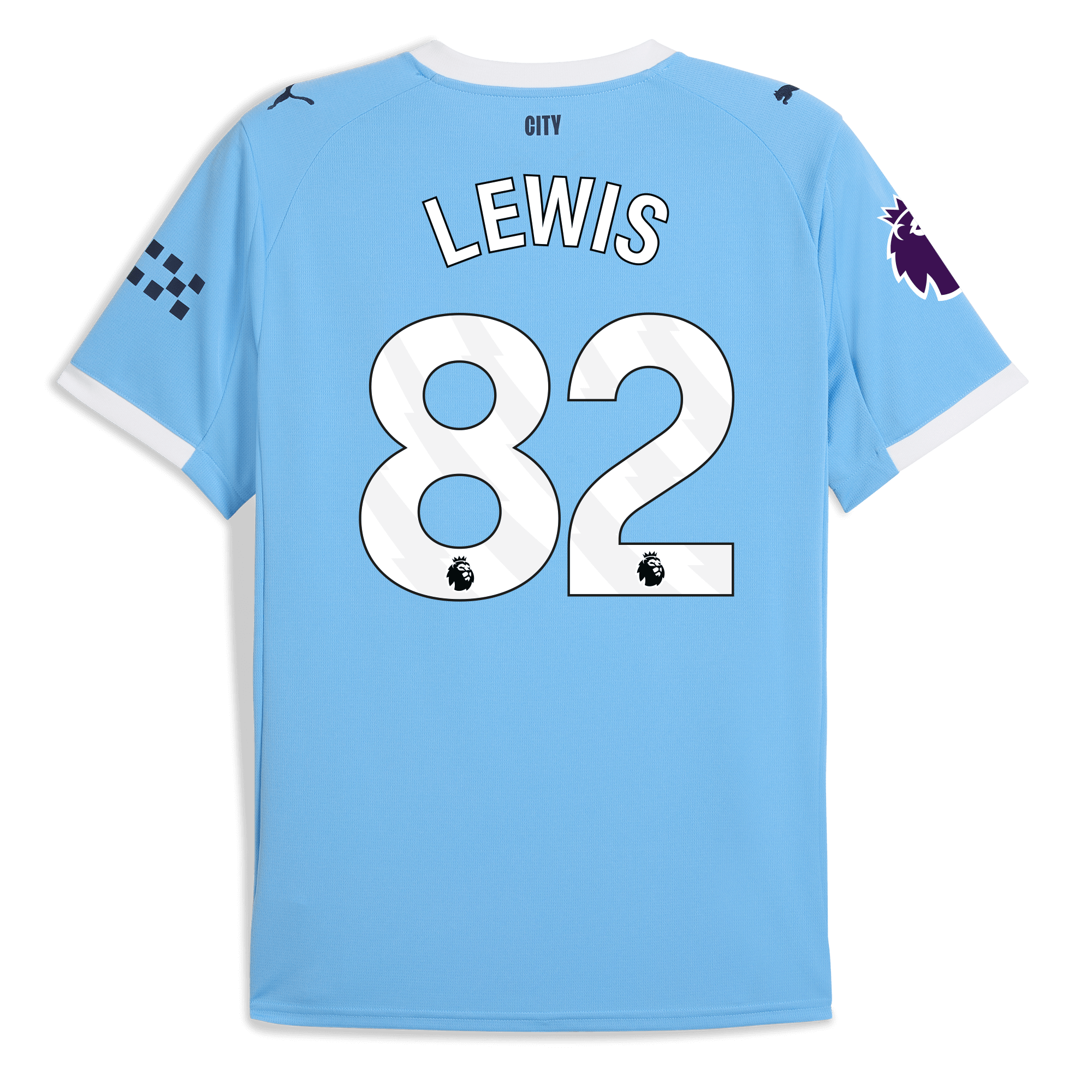 manchester city premier league home jersey 202526 with lewis 82 printing Manchester City Shirts | Official Team Gear