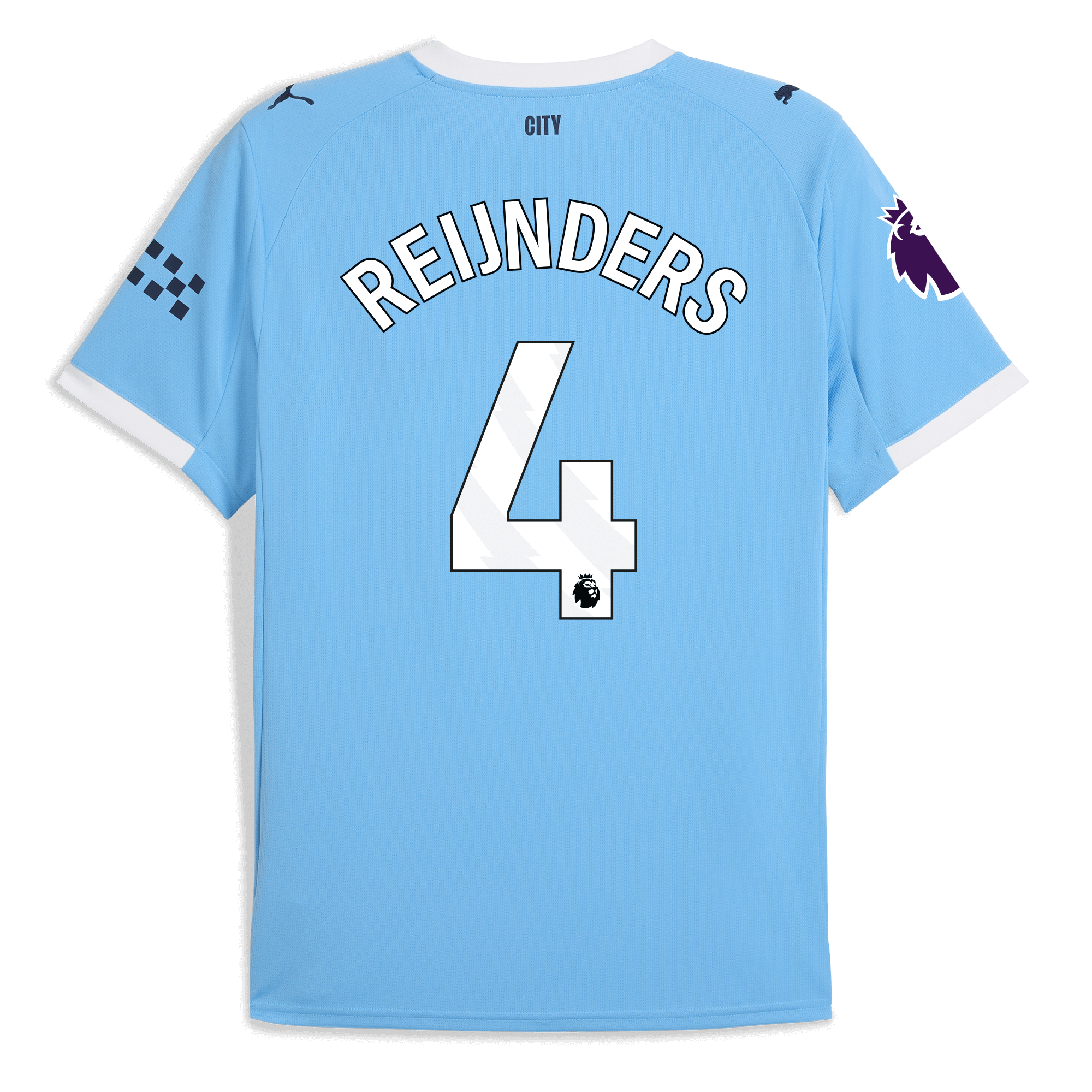 manchester city premier league home jersey 202526 with reijnders 4 printing Manchester City Shirts | Official Team Gear