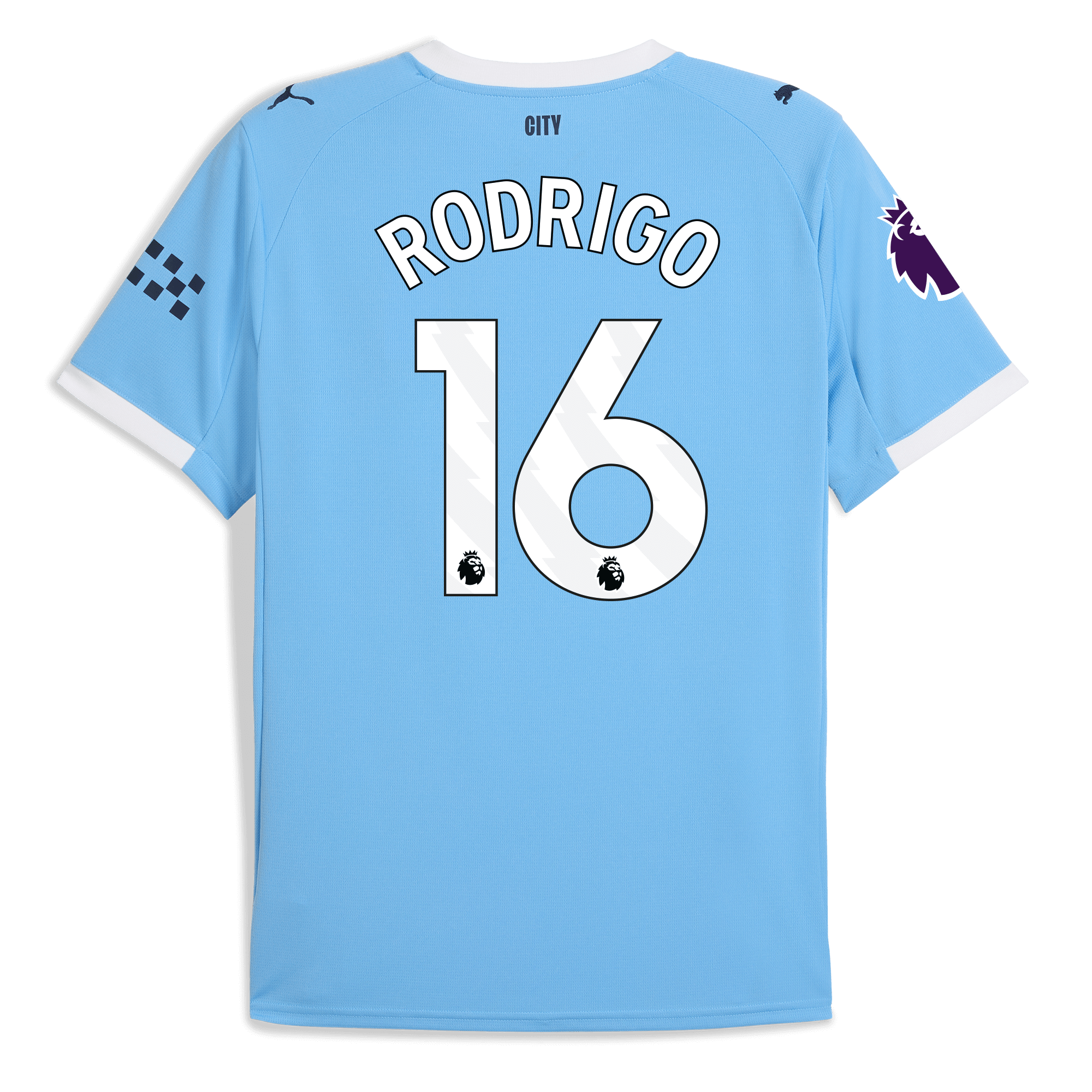 manchester city premier league home jersey 202526 with rodrigo 16 printing Manchester City Shirts | Official Team Gear