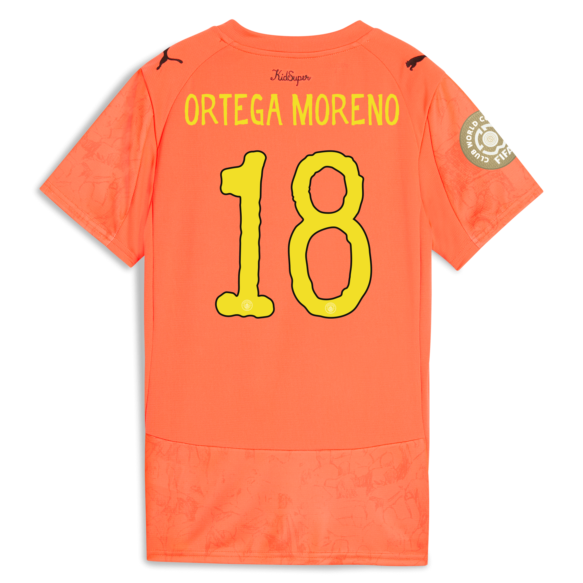 womens manchester city gk kidsuper club world cup jersey orange 202526 with ortega moreno 18 printing Manchester City Shirts | Official Team Gear