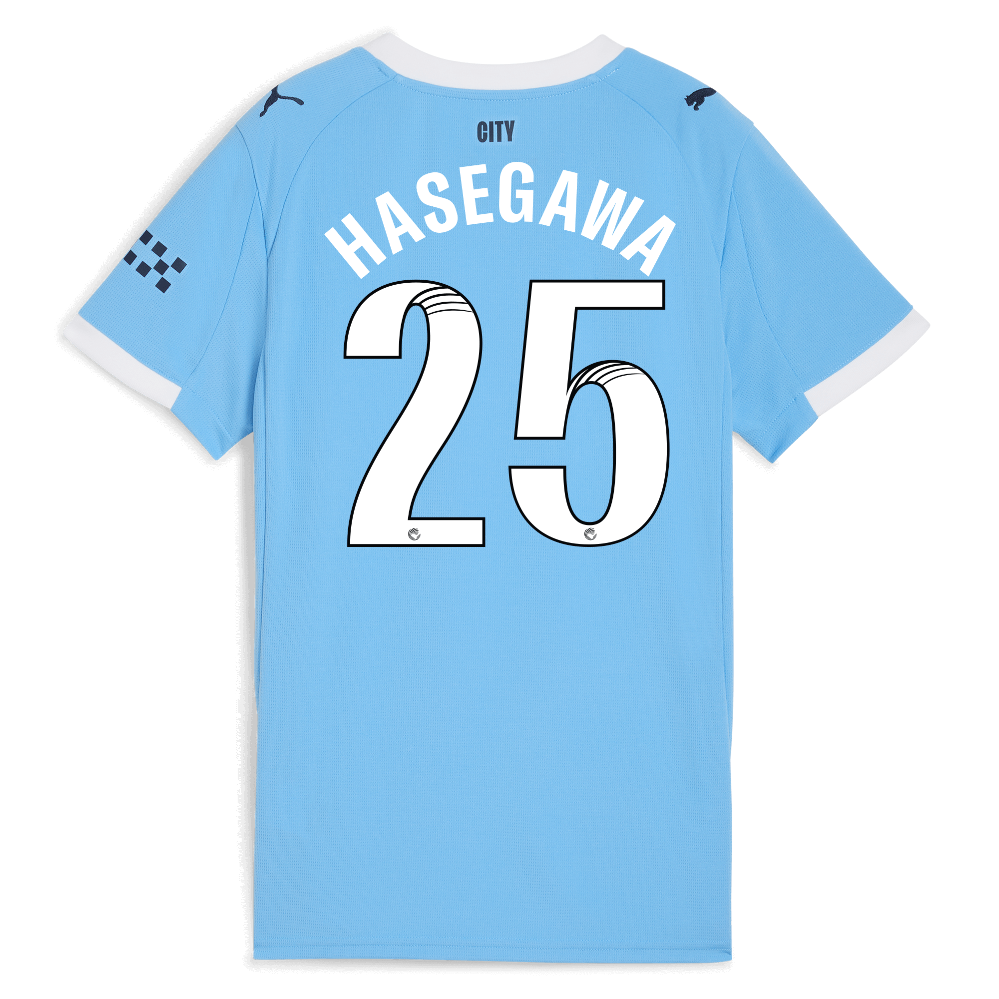 womens manchester city home jersey 202526 with hasegawa 25 printing Manchester City Shirts | Official Team Gear