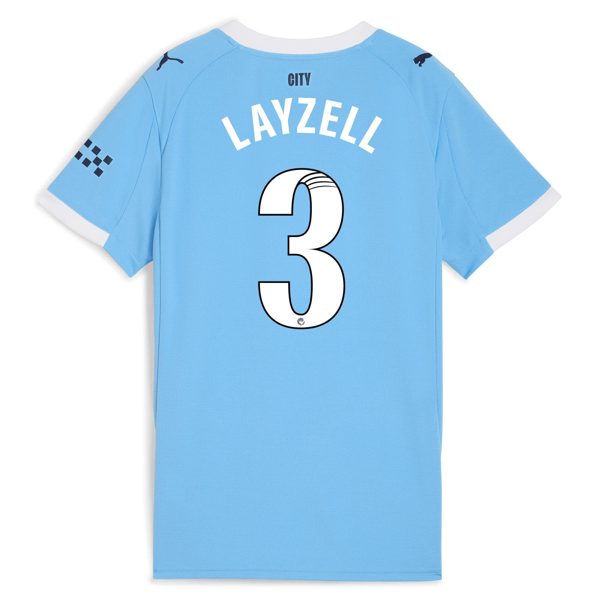 womens manchester city home jersey 202526 with layzell 3 printing Manchester City Shirts | Official Team Gear