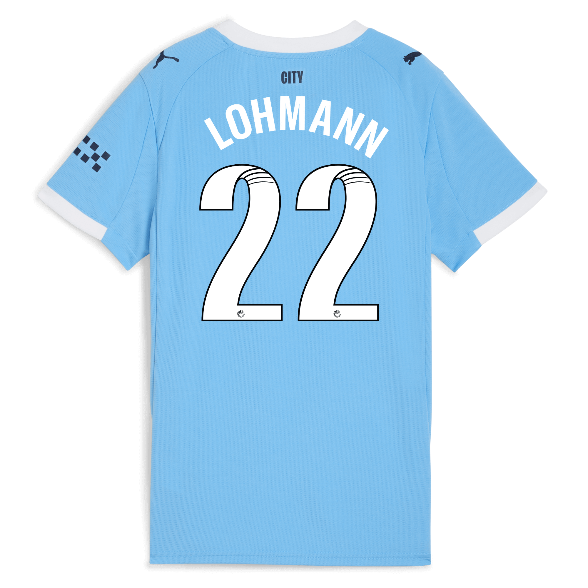 womens manchester city home jersey 202526 with lohmann 22 printing Manchester City Shirts | Official Team Gear