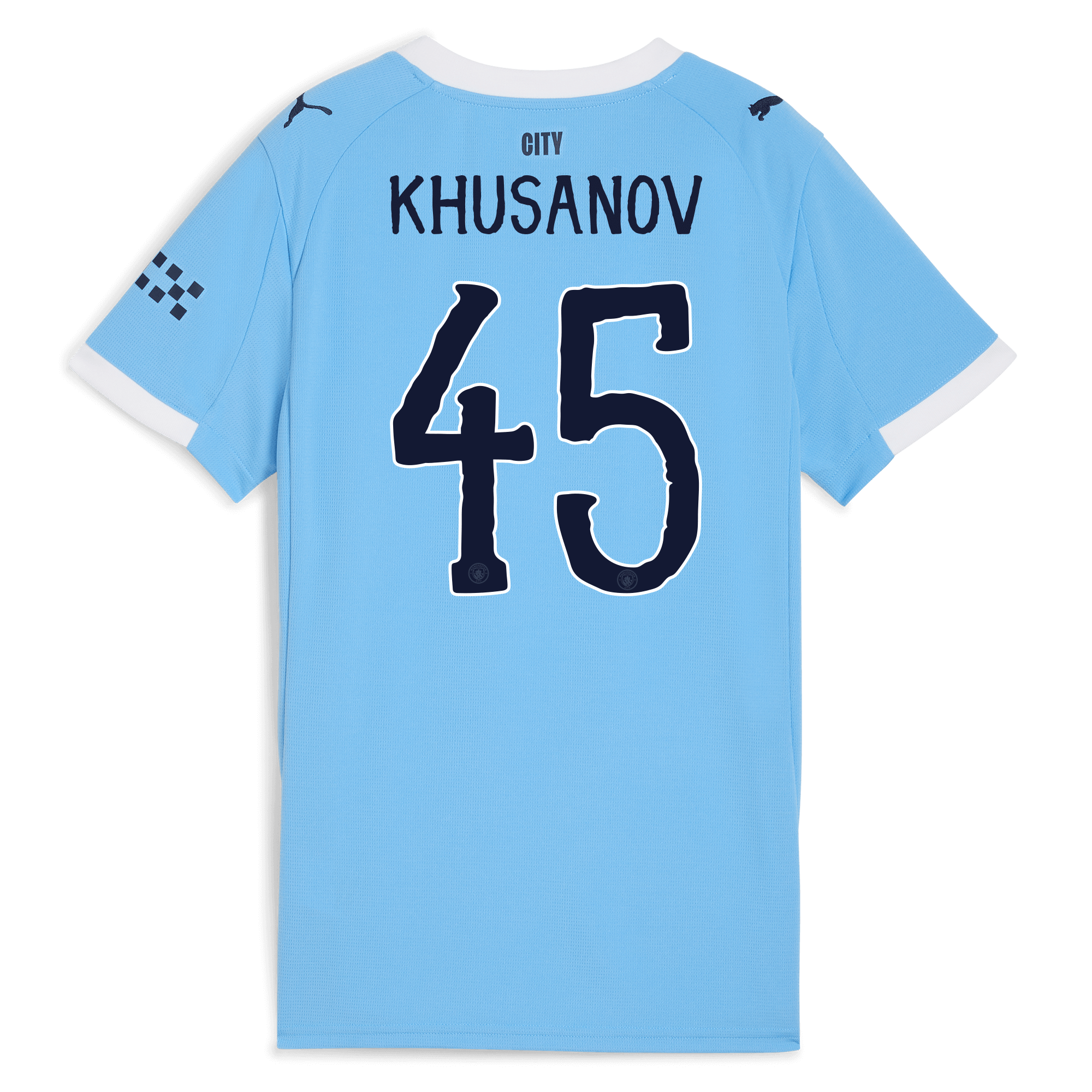 womens manchester city kidsuper home jersey 202526 with khusanov 45 printing Manchester City Shirts | Official Team Gear