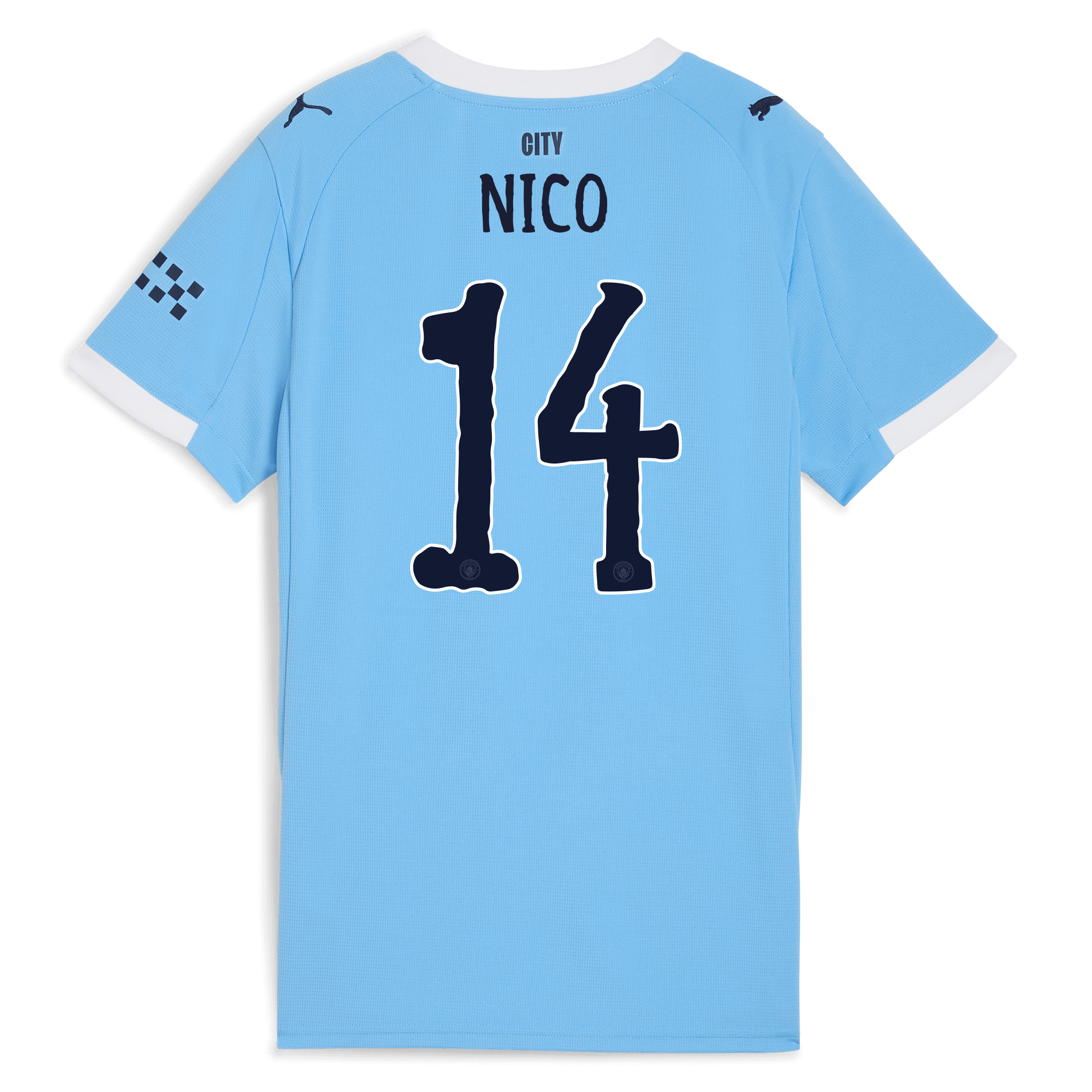 womens manchester city kidsuper home jersey 202526 with nico 14 printing Manchester City Shirts | Official Team Gear