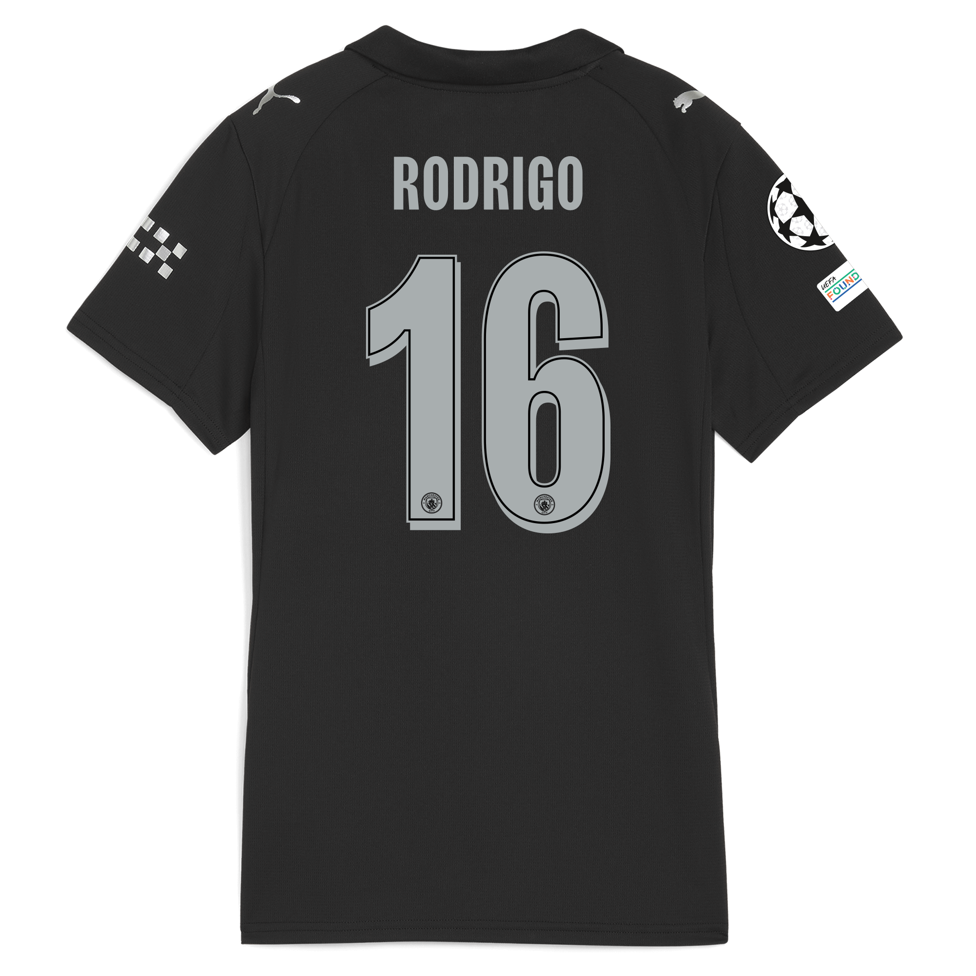 womens manchester city man city champions league away jersey 202526 with rodrigo 16 printing Manchester City Shirts | Official Team Gear