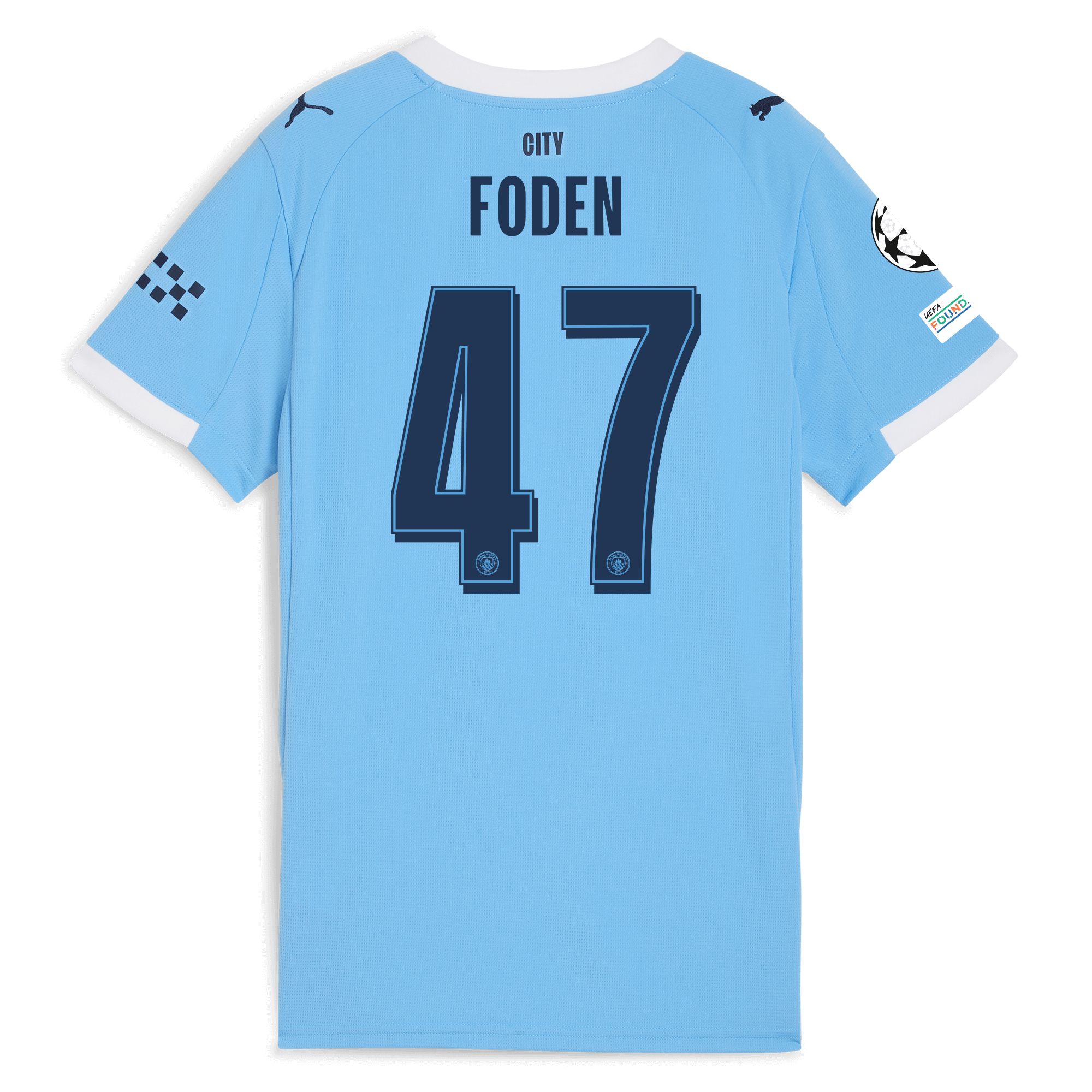 womens manchester city man city champions league home jersey 202526 with foden 47 printing Manchester City Shirts | Official Team Gear