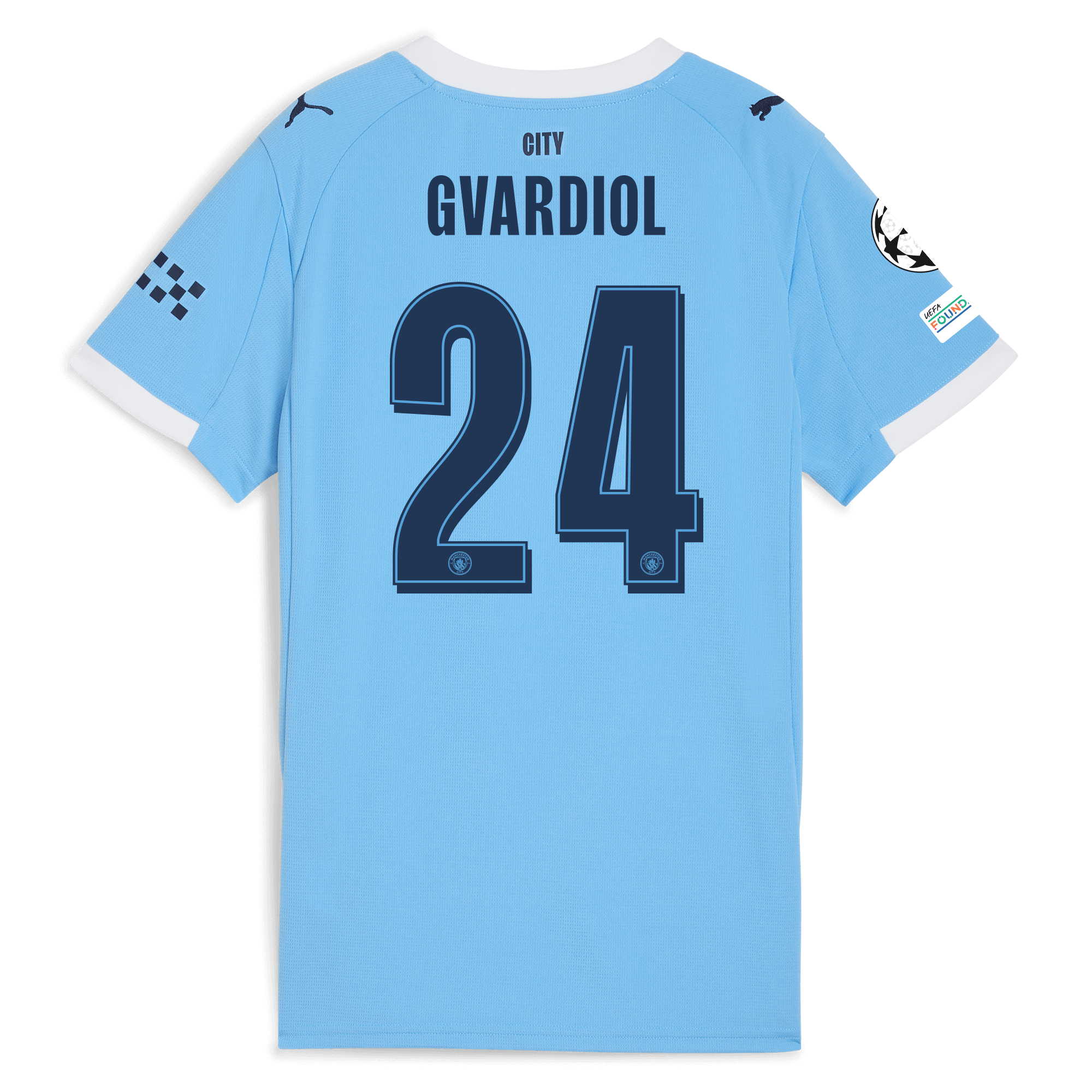 womens manchester city man city champions league home jersey 202526 with gvardiol 24 printing Manchester City Shirts | Official Team Gear