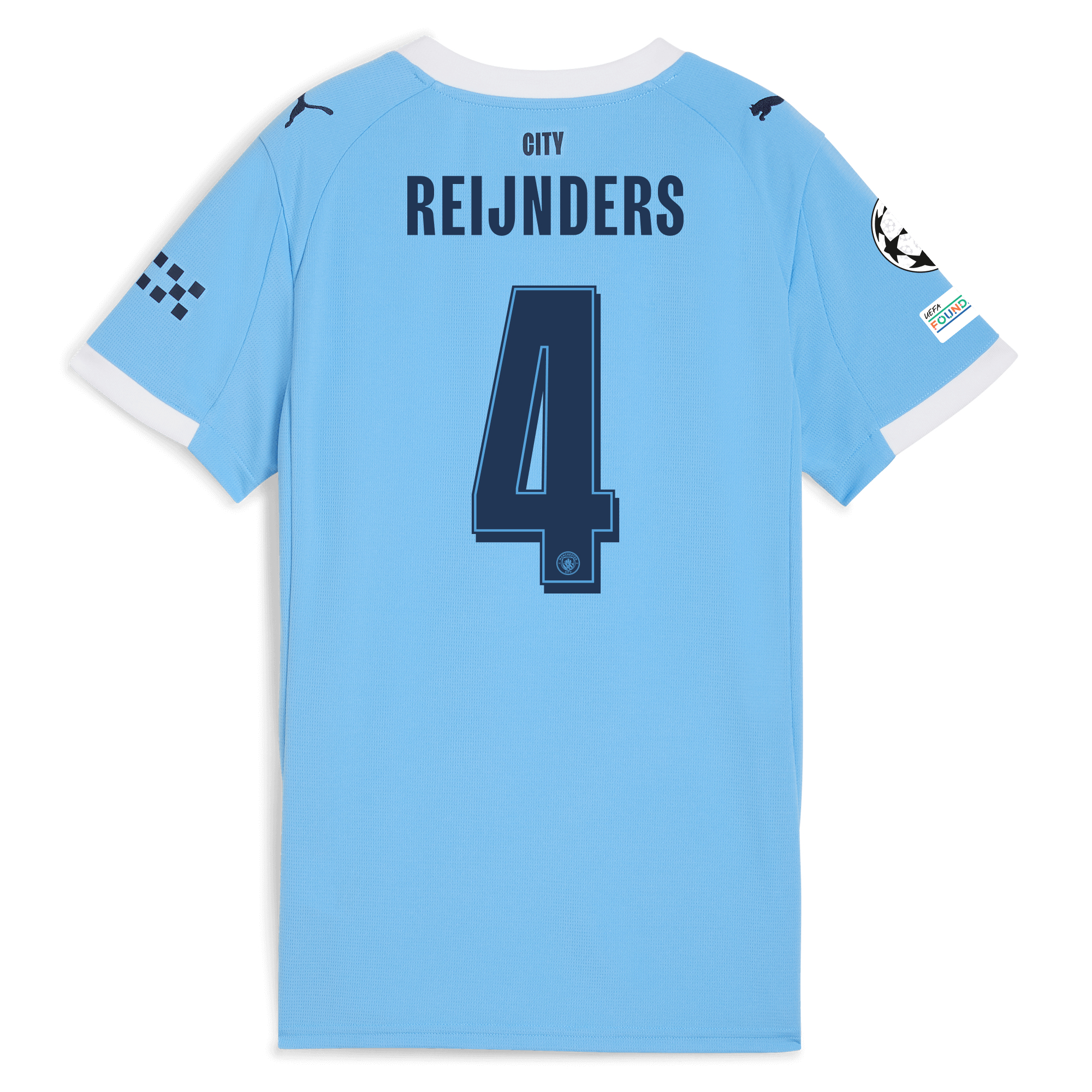 womens manchester city man city champions league home jersey 202526 with reijnders 4 printing Manchester City Shirts | Official Team Gear