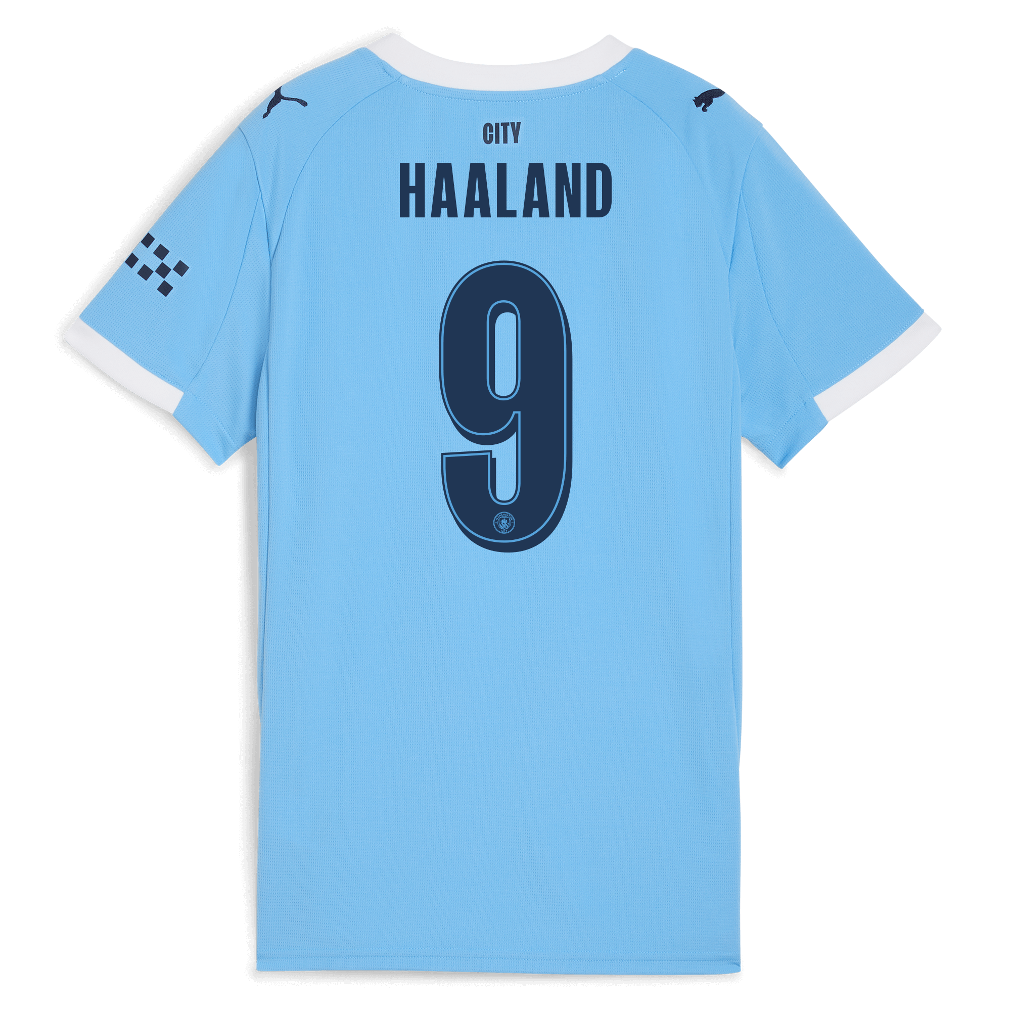 womens manchester city man city home jersey 202526 with haaland 9 printing Manchester City Shirts | Official Team Gear