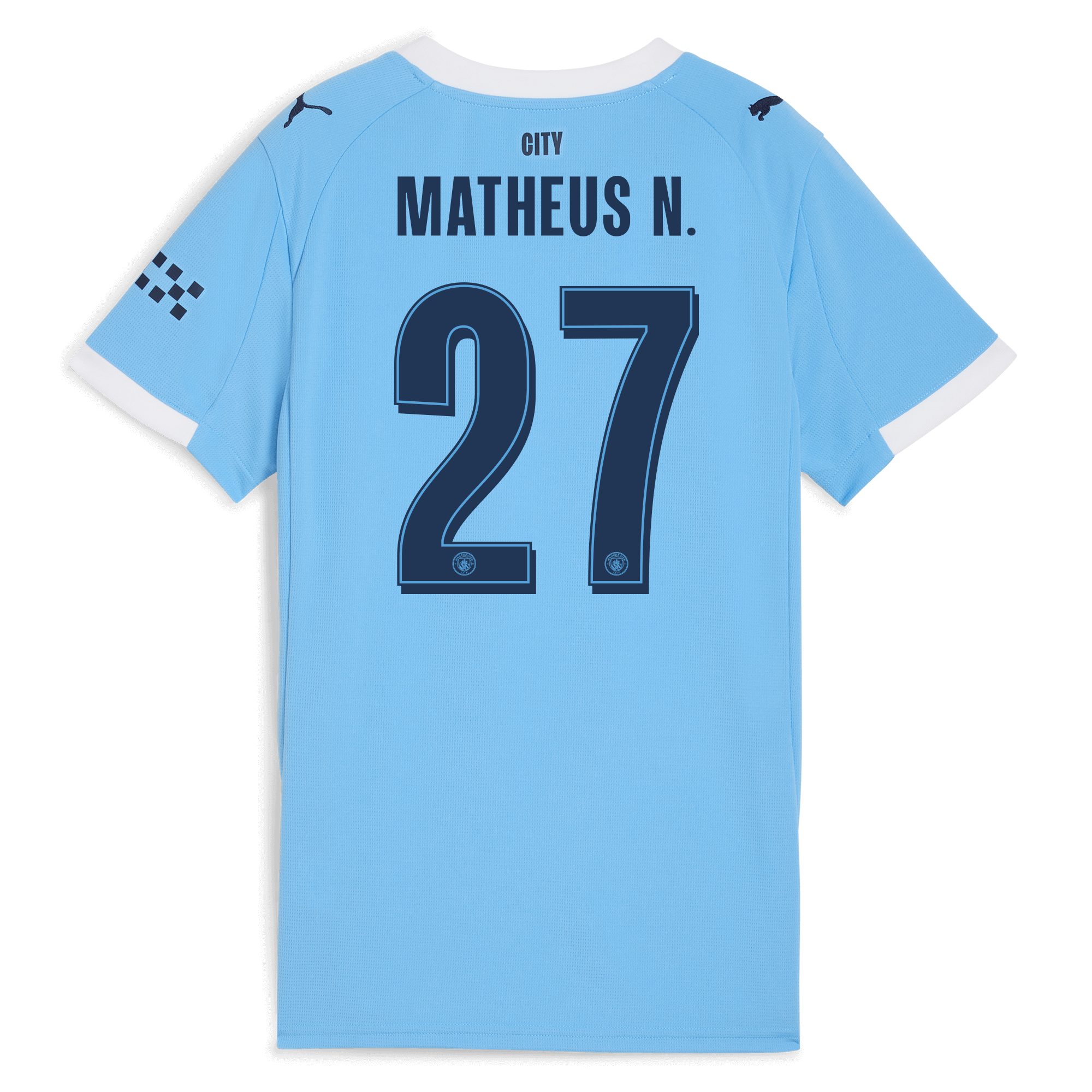 womens manchester city man city home jersey 202526 with matheus n. 27 printing Manchester City Shirts | Official Team Gear
