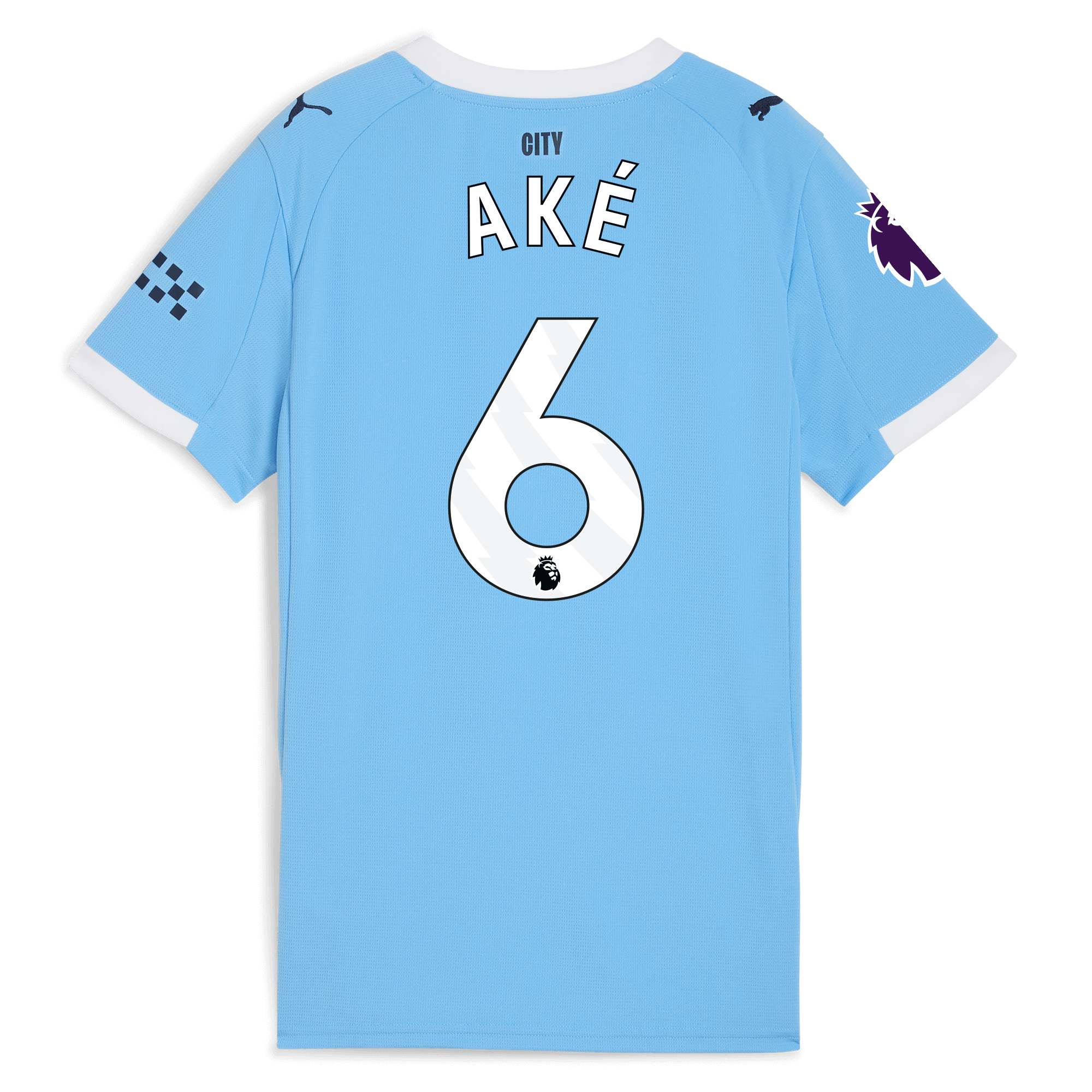 womens manchester city premier league home jersey 202526 with akÉ 6 printing Manchester City Shirts | Official Team Gear
