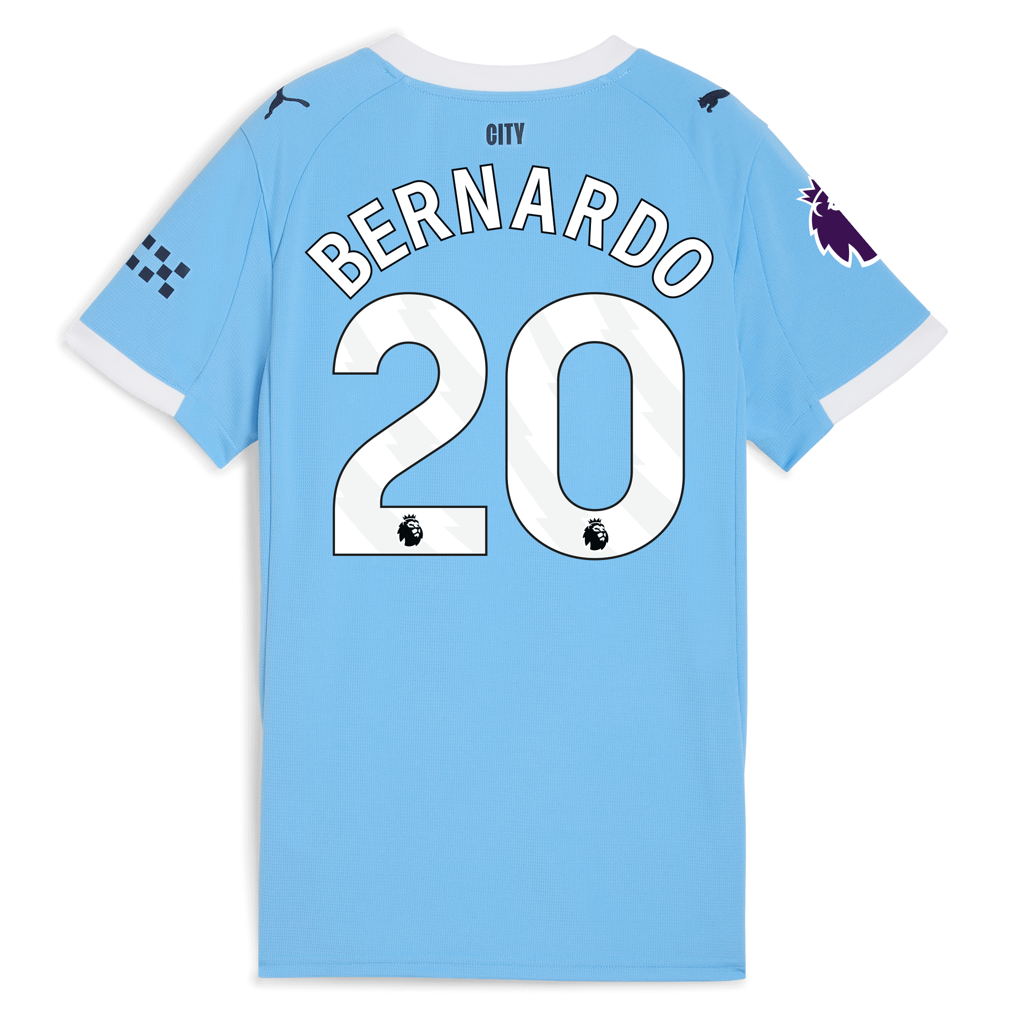 womens manchester city premier league home jersey 202526 with bernardo 20 printing Manchester City Shirts | Official Team Gear