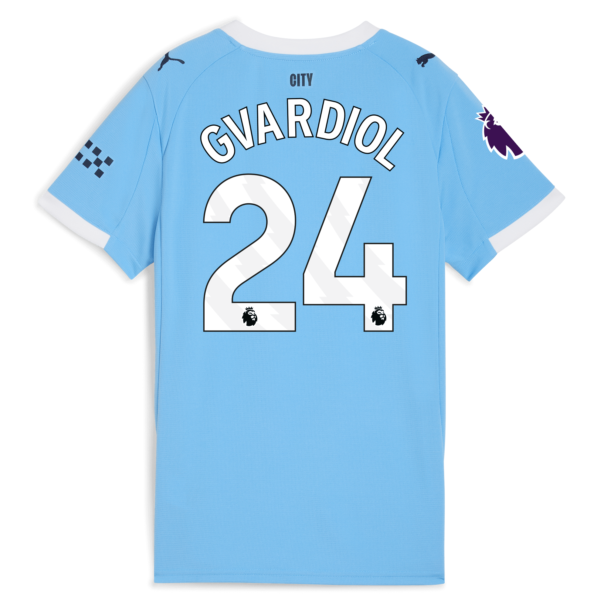 womens manchester city premier league home jersey 202526 with gvardiol 24 printing Manchester City Shirts | Official Team Gear