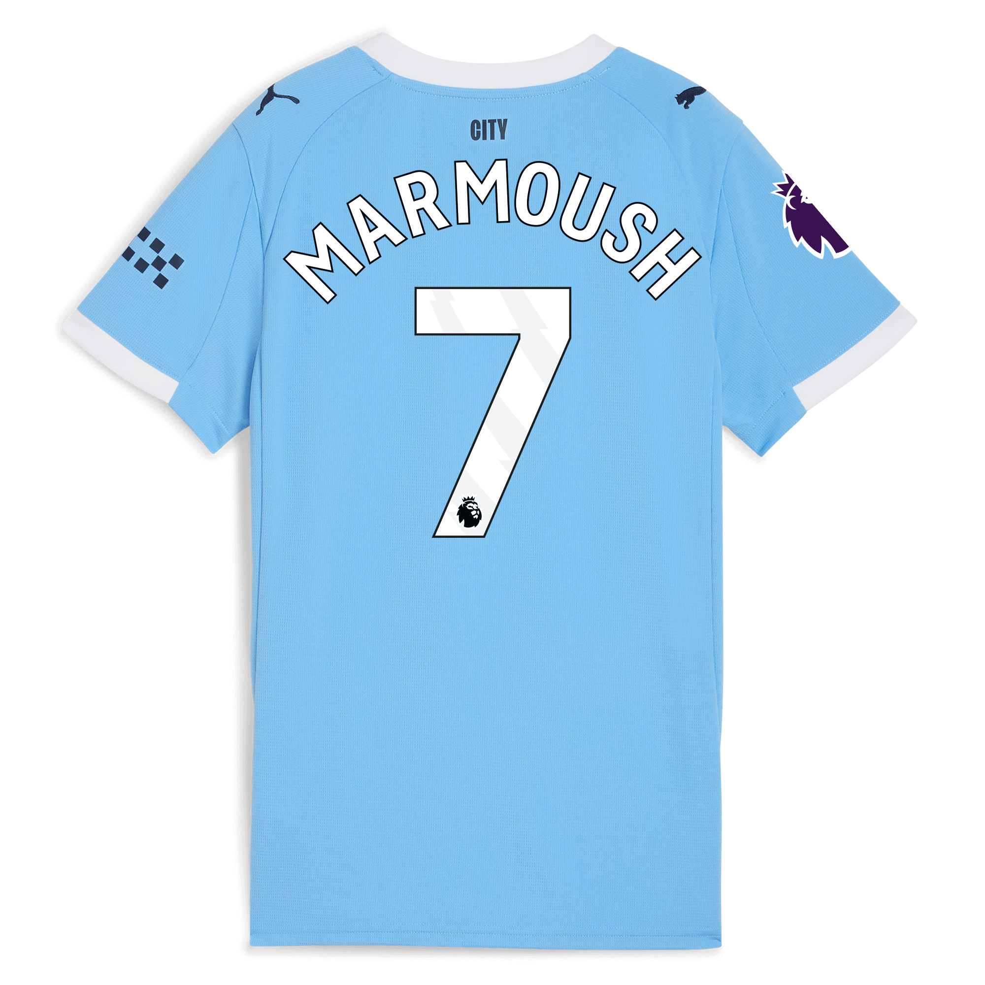 womens manchester city premier league home jersey 202526 with marmoush 7 printing Manchester City Shirts | Official Team Gear