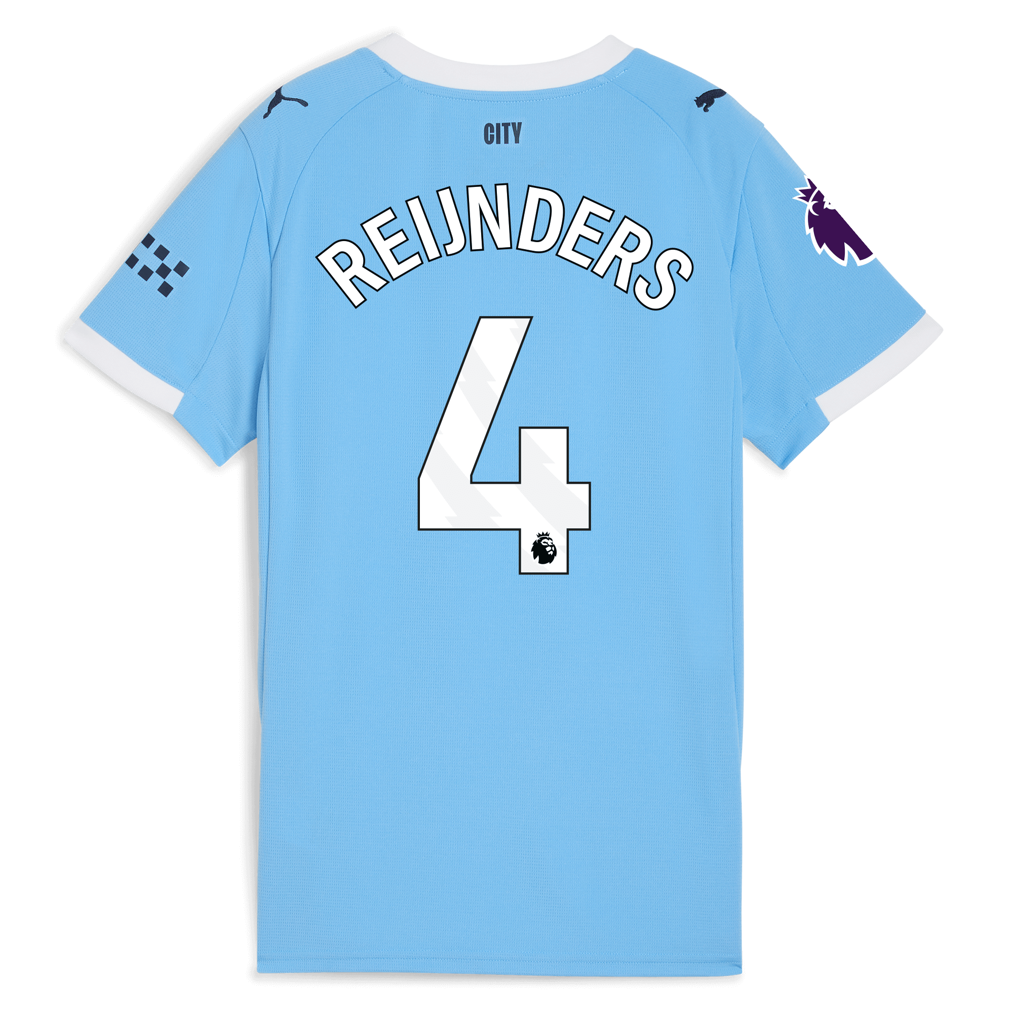 womens manchester city premier league home jersey 202526 with reijnders 4 printing Manchester City Shirts | Official Team Gear